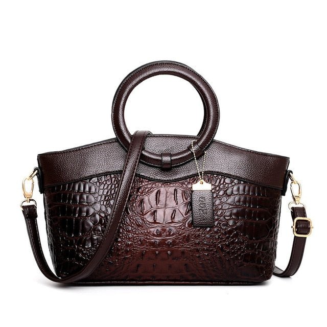 Oriana - Retro Gradient Crocodile Handbag