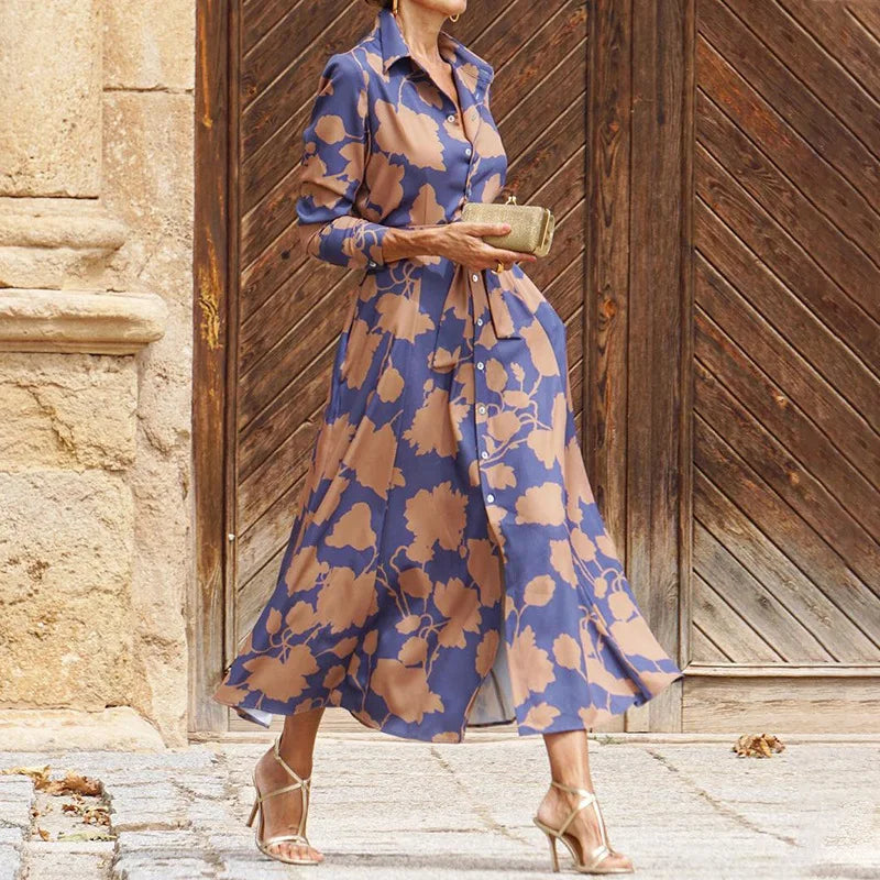 ÉLISE | ELEGANT LONG DRESS WITH LONG SLEEVES